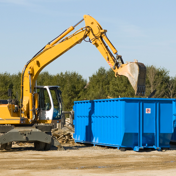 are there any restrictions on where a residential dumpster can be placed in Rivereno